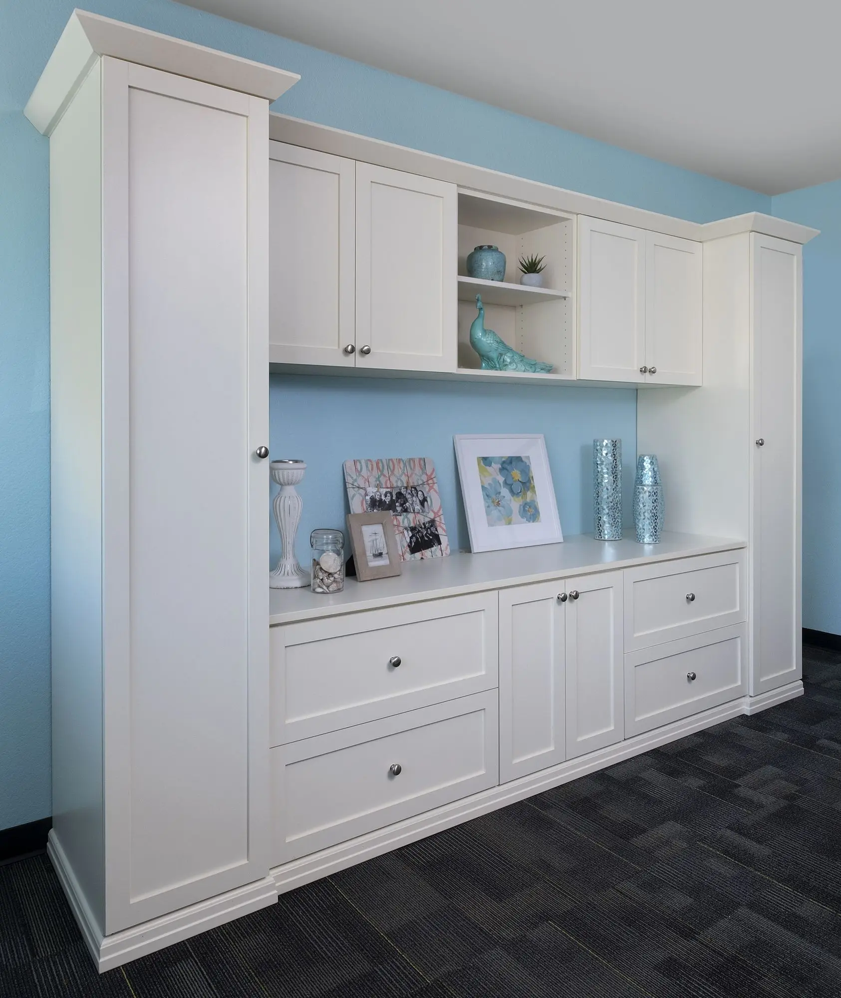 Premium custom home office storage cabinets and built in workspace near me