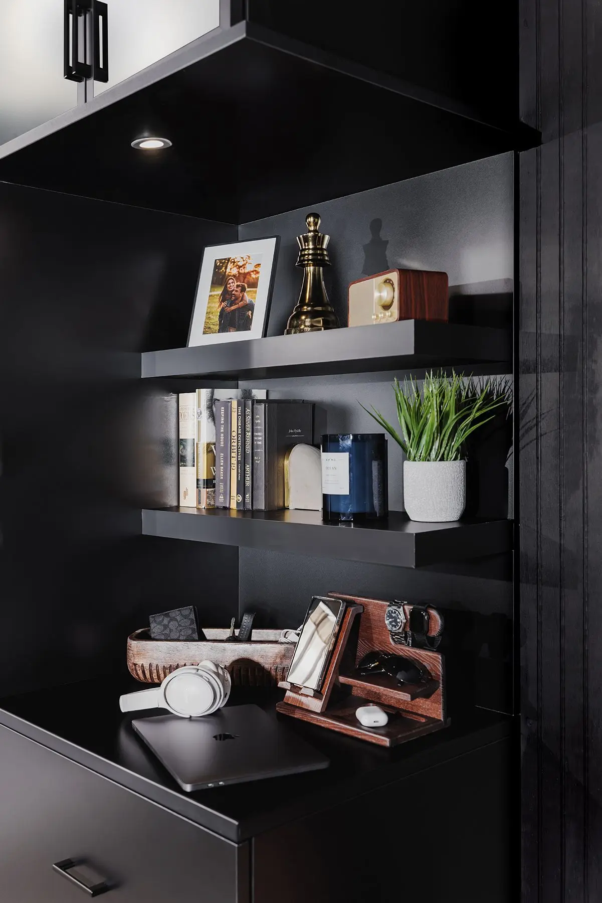 Premium custom wardrobe closets and modern black closet systems near me