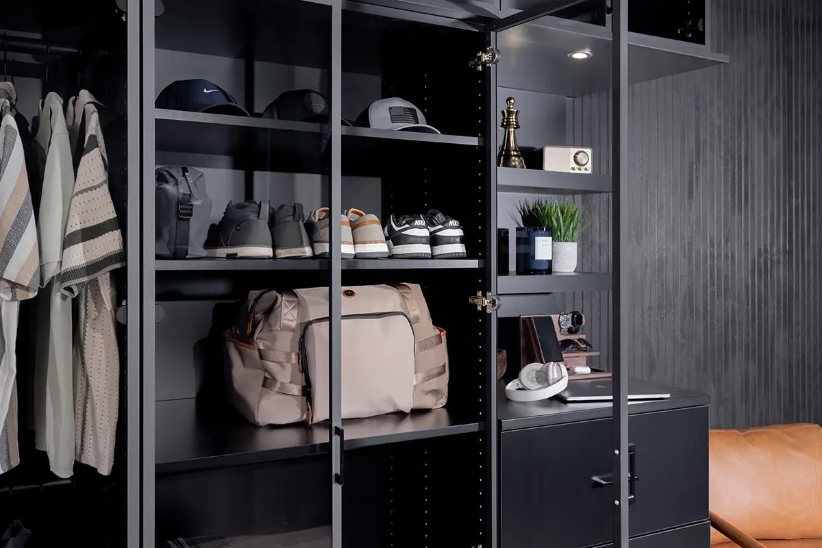 Luxury closet organization for designer handbags and accessories in Boca Raton