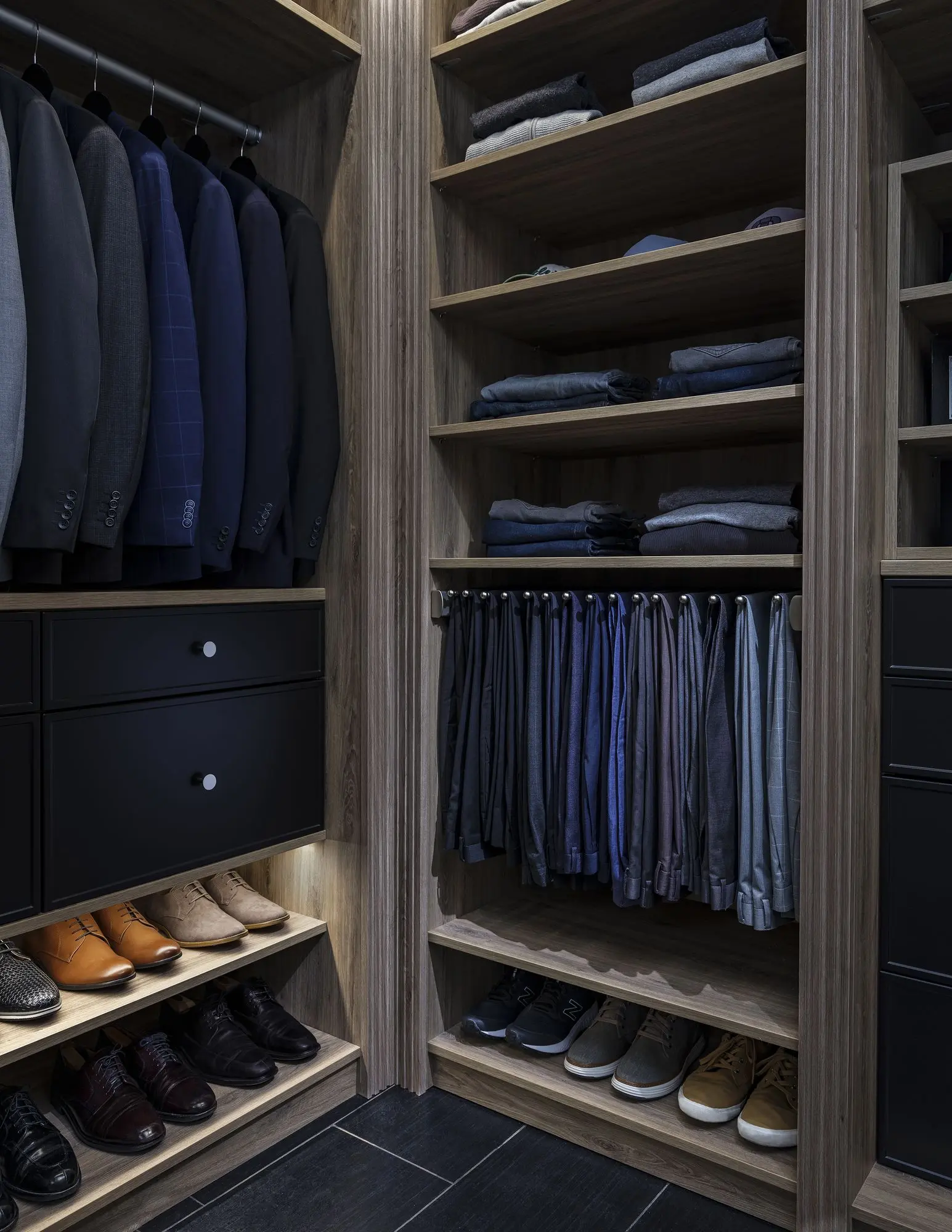 Premium textured closet organizer system installed for a home in Boca Raton