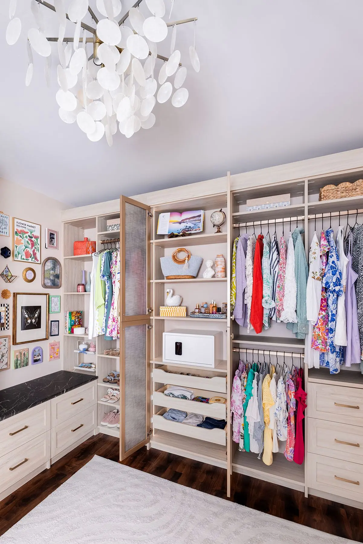 Luxury walk-in closet systems built by a local contractor in Boca Raton