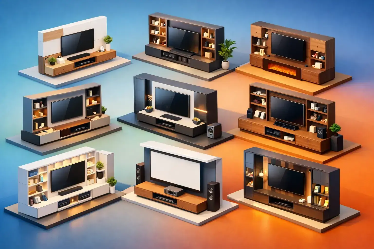 9 Entertainment Center Wall Unit Ideas