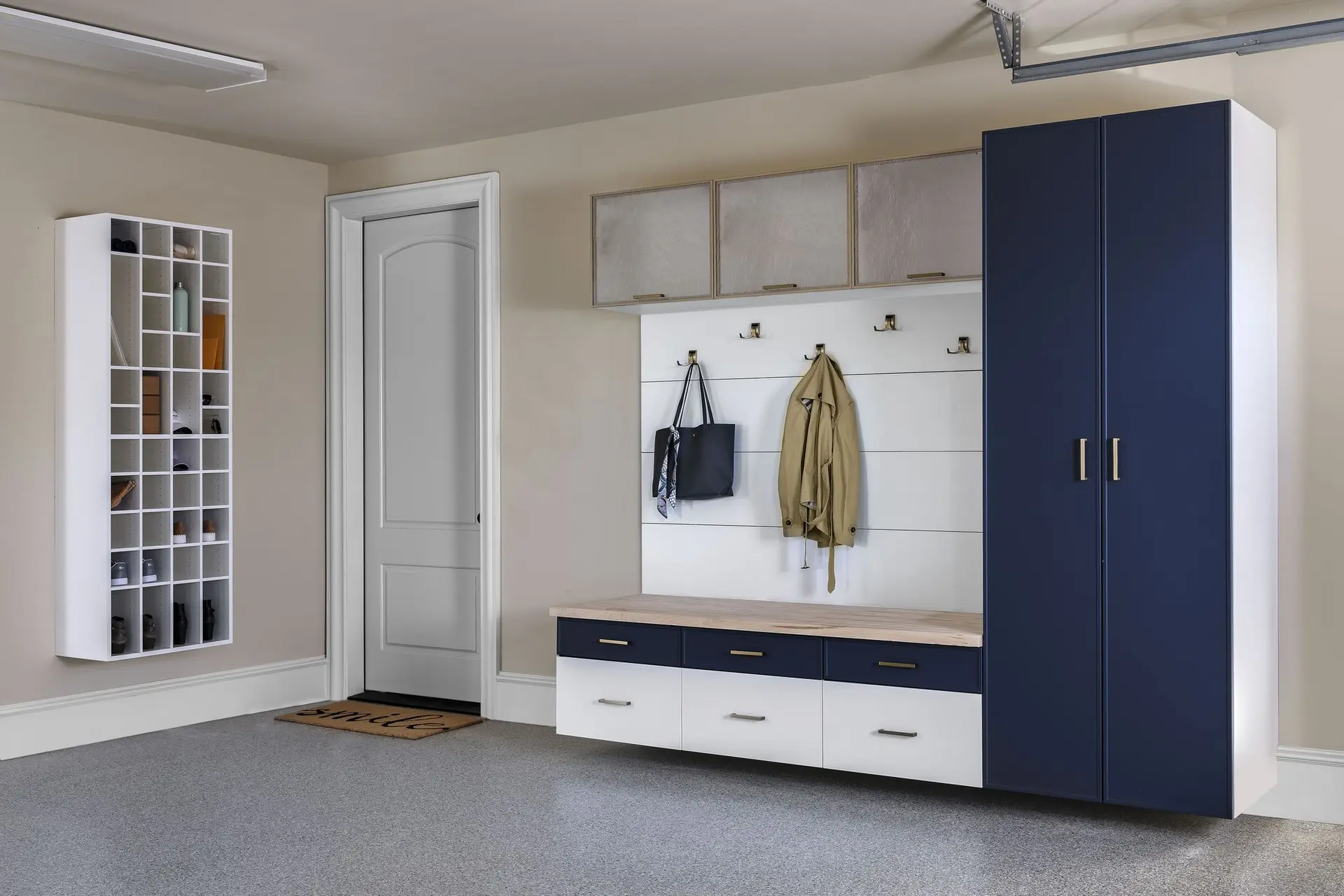 Custom mudroom storage lockers near me designed for home entryway organization