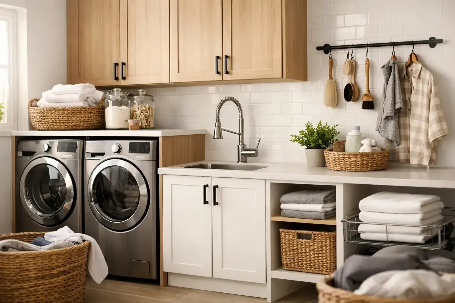 A Laundry Room Makeover That Works Harder