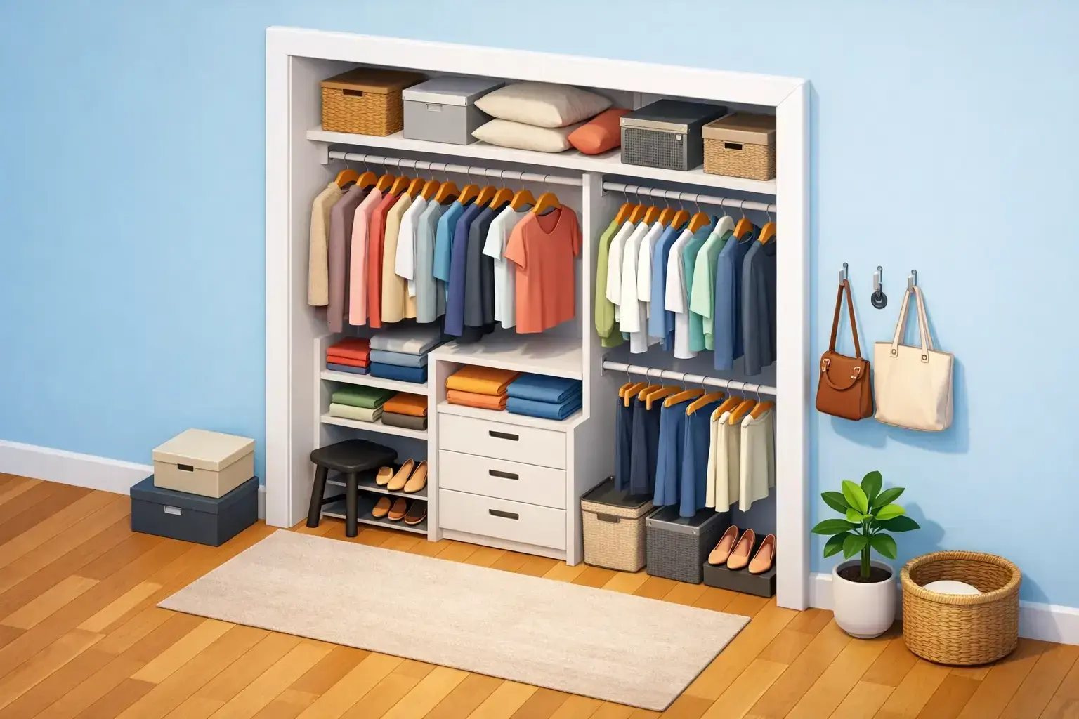 How to Organize a Small Reach-In Closet
