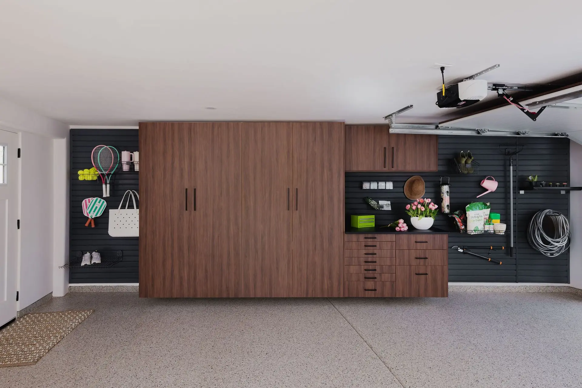 Premium wood look garage cabinetry and custom storage systems in Boca Raton