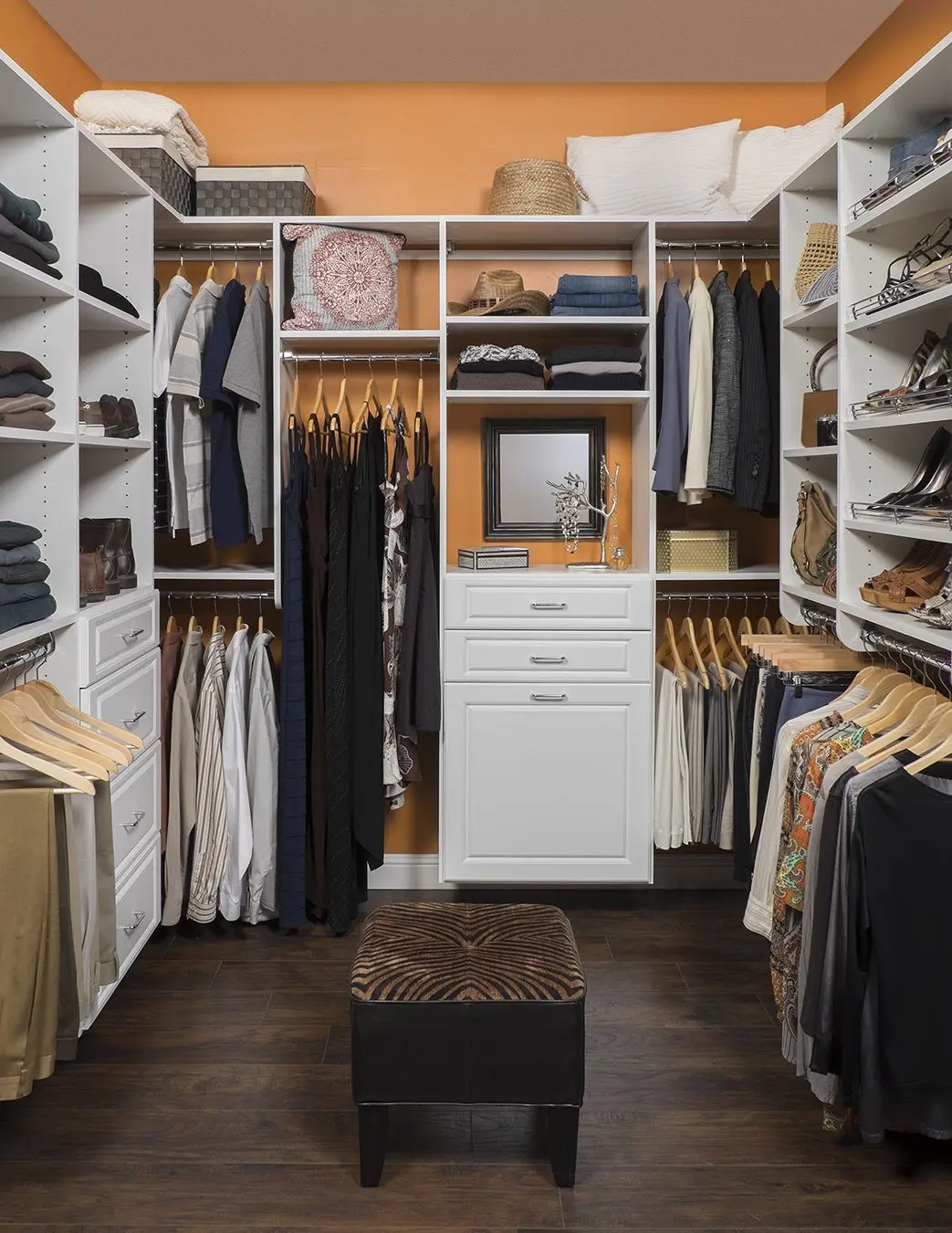 High-end custom closets Boca Raton FL installation with modern shelving layouts