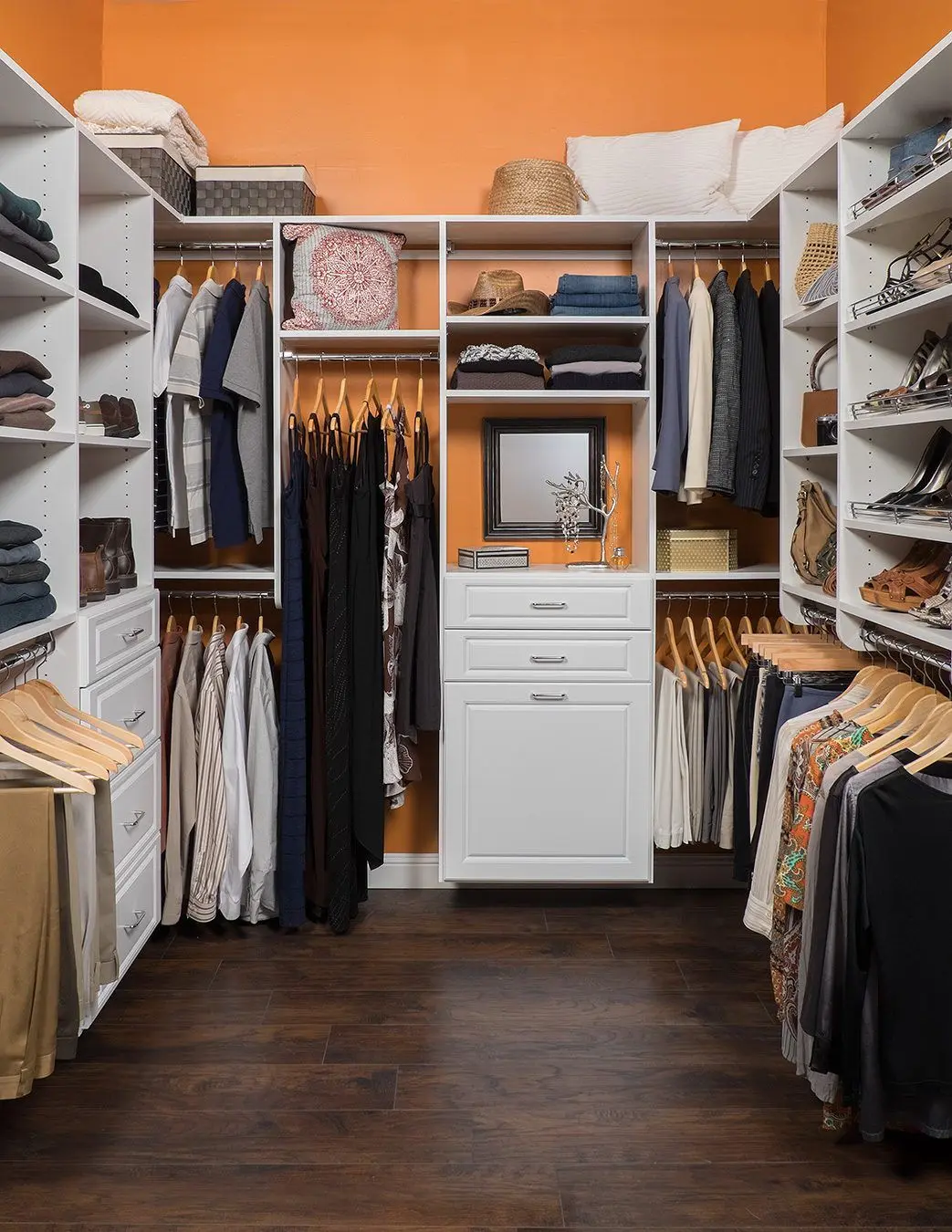 Sleek minimalist custom closet systems built by a local contractor in Fort Lauderdale