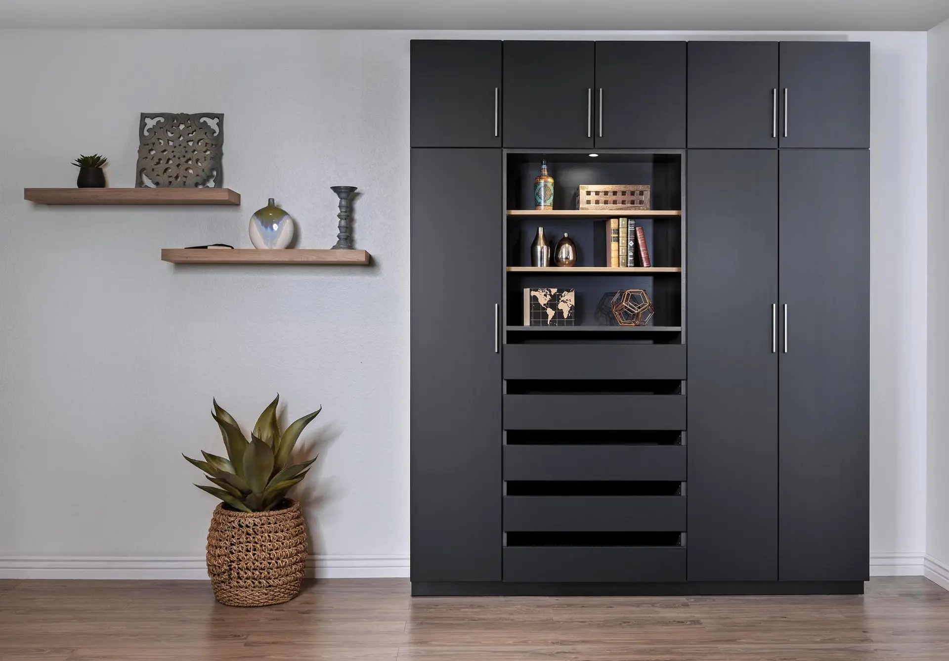 White wall unit